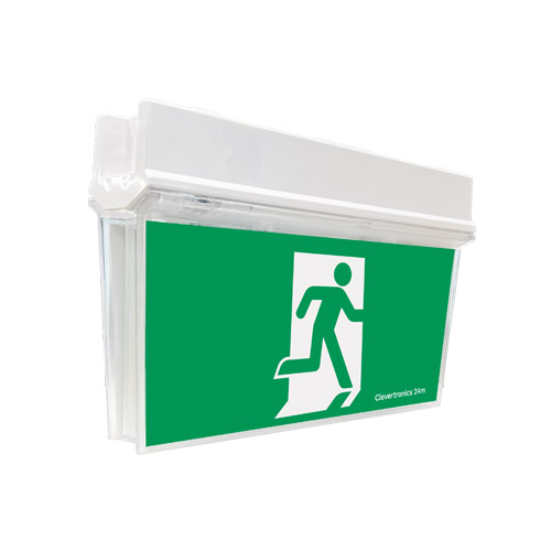 Weatherfit Exit, IP65 Weatherproof, Surface Mount, Trade Series, SPU, All Pictograms, Single or Double Sided, White